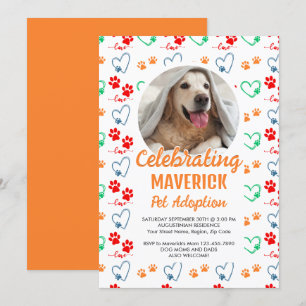 Customisable Dog Pet Adoption Party Invitation