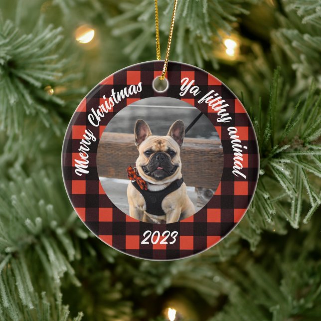 Customisable Dog Photo Ornament (Tree)
