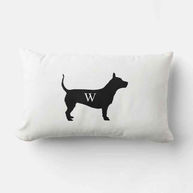 Customisable Dog Silhouette Pillow (Front)