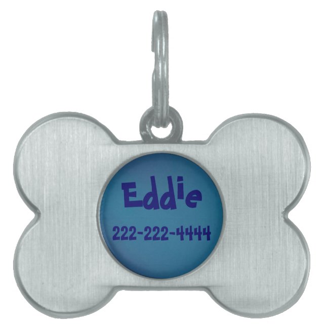Customisable Dog Tags - Burnished Silver - Puppy (Front)