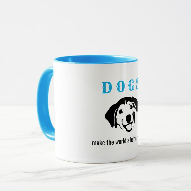 Customisable dogs make the world a better place mug (Front Left)