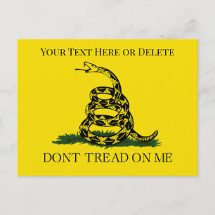 Customisable Don't Tread on Me Snake Gadsden Flag Postcard