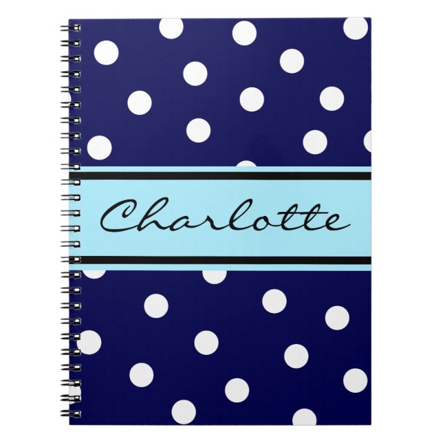 Customisable Dots Monogram Notebook (Front)