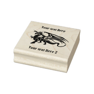 Customisable Dragon Rubber Stamp