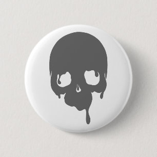 Customisable Dripping Skull 6 Cm Round Badge
