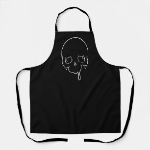 Customisable Dripping Skull Outline Apron