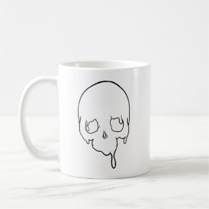 Customisable Dripping Skull Outline Coffee Mug