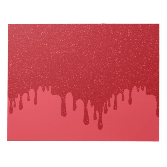 Customisable Dripping Tomato Red Notepad (Front)
