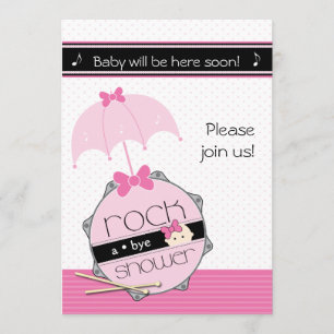 Customisable Drummer BabyShower invitation