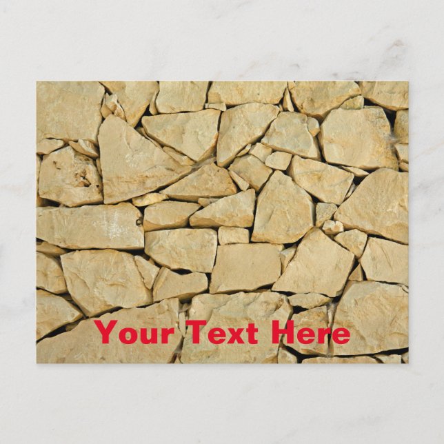 Customisable dry stone wall postcard (Front)