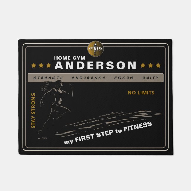 Customisable dynamic Sprinter design for gyms  Doormat (Front)