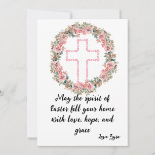 Customisable Easter Card: Love, Hope & Grace Announcement