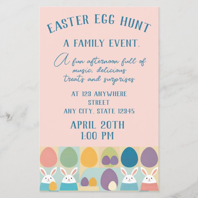 Customisable Easter Flyer (Front)