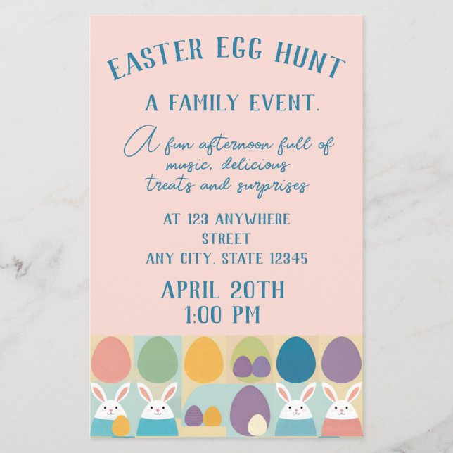 Customisable Easter Flyer (Front)