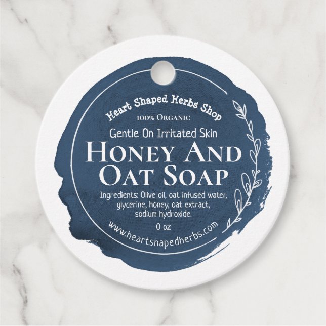 Customisable Eco Soap Label Handmade Business (Front)