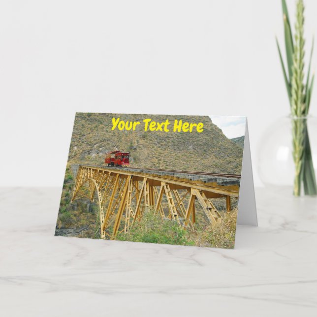 Customisable Ecuador train Card (Front)