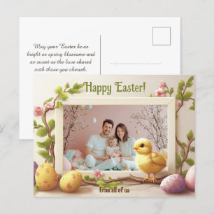 Customisable 🐇Egg-ceptional Easter Snapshot Holiday Postcard