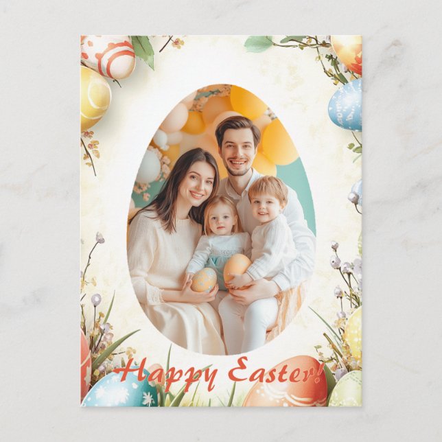Customisable 🐇Egg-squisite Easter Memories Holiday Postcard (Front)