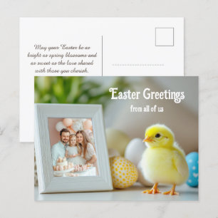 Customisable 🐇Egg-squisite Snapshot Greetings Holiday Postcard