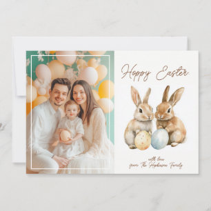 Customisable 🐇Egg-stra Cute Hoppy Easter Holiday Card