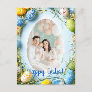 Customisable 🐇Egg-tastic Easter Snapshot Holiday Postcard