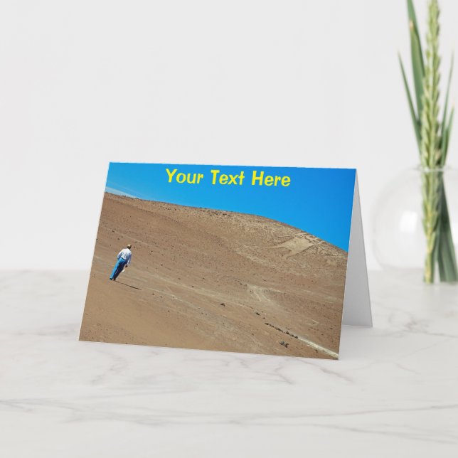 Customisable El Gigante geoglyph, Chile Card (Front)