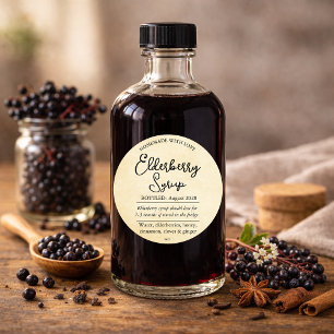 Customisable Elderberry Syrup Label ZEB004rd