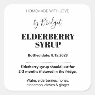 Customisable Elderberry Syrup Label ZEB_01