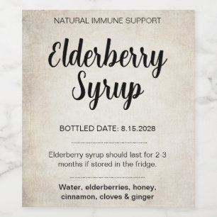 Customisable Elderberry Syrup Label ZEB_02