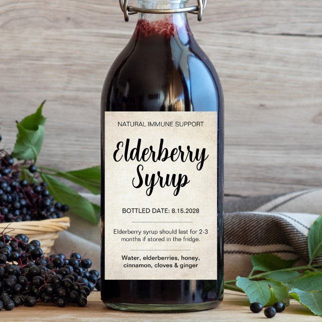 Customisable Elderberry Syrup Label ZEB_02 (Creator Uploaded)