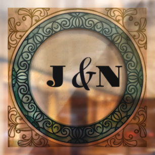 Customisable Elegant Ancient Design Window Cling