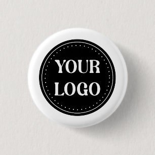 Customisable, elegant, bold & refined 3 cm round badge