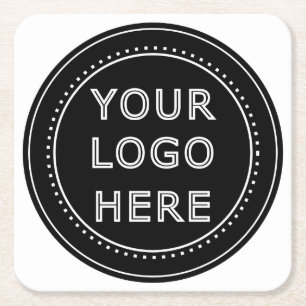 Customisable, elegant, bold & refined square paper coaster