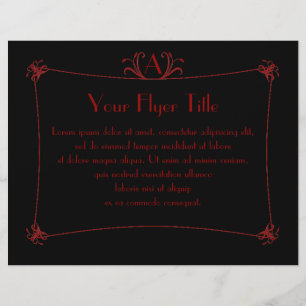 Customisable Elegant Border With Monogram Flyer