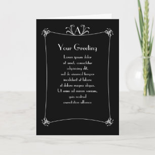 Customisable Elegant Border With Monogram Note Card