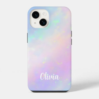 Customisable Elegant Faux Opalescent  iPhone 14 Case