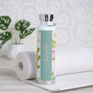 Customisable Elegant Floral  Water Bottle