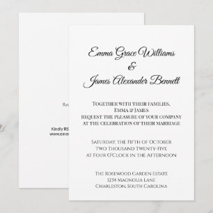 Customisable Elegant Floral Wedding Invitation