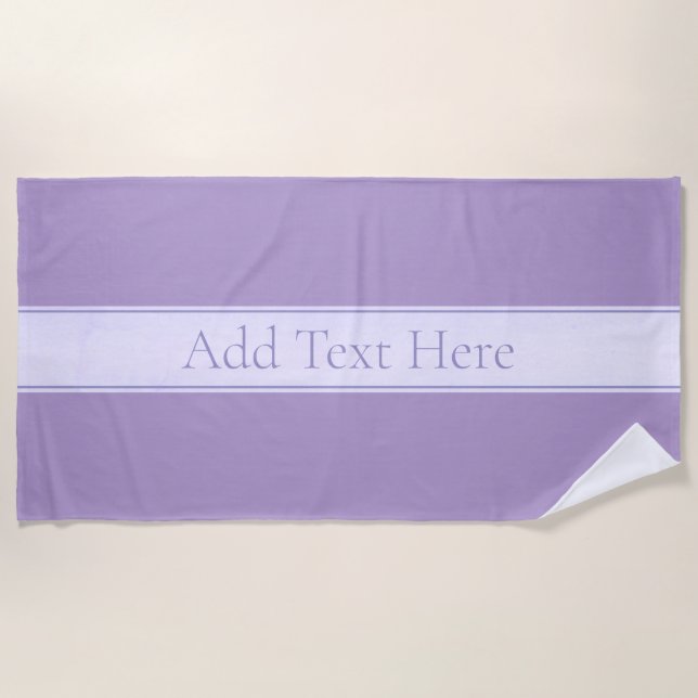 Customisable Elegant Light Lavender Purple Beach Towel (Front)