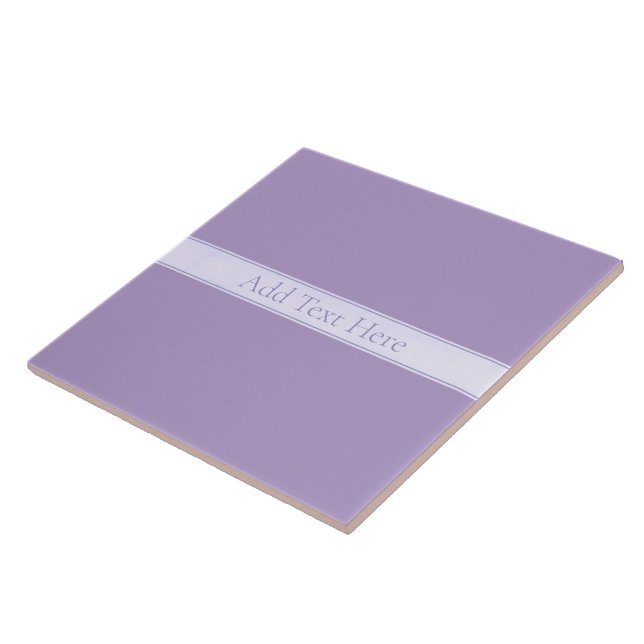 Customisable Elegant Light Lavender Purple Ceramic Tile (Side)