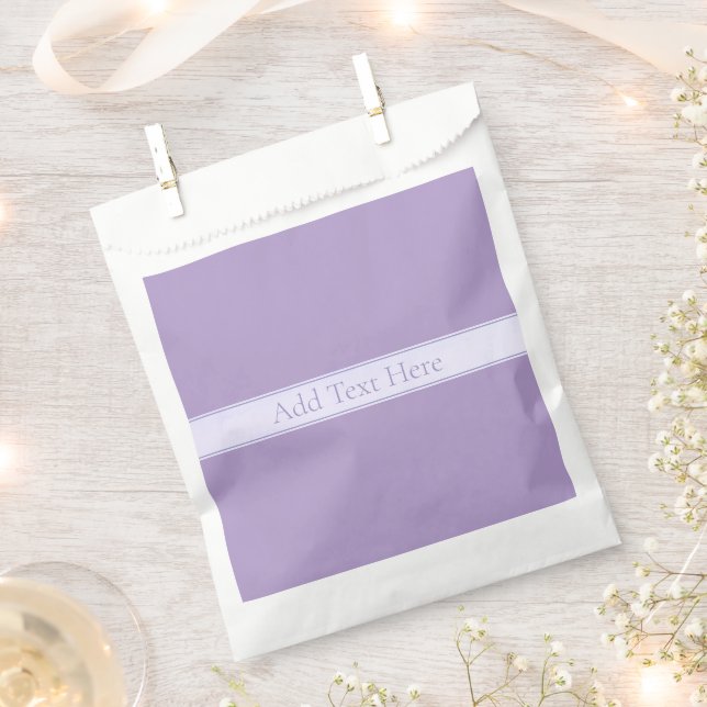 Customisable Elegant Light Lavender Purple Favour Bag (Clipped)