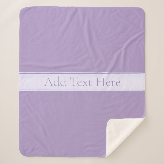 Customisable Elegant Light Lavender Purple Sherpa Blanket (Front)