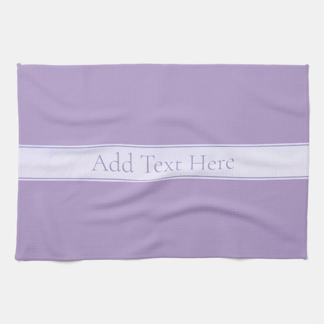 Customisable Elegant Light Lavender Purple Tea Towel (Horizontal)