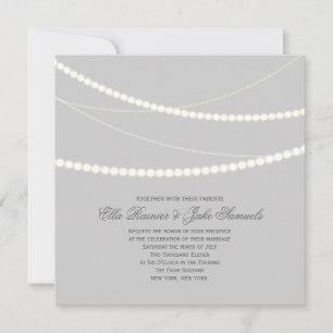 Customisable Elegant Light Strings Wedding Invite