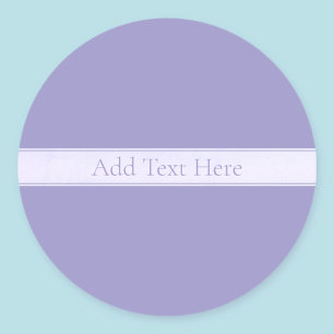 Customisable Elegant Pale Purple Classic Round Sticker
