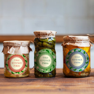 Customisable Elegant Rustic Cute Homemade Pickles