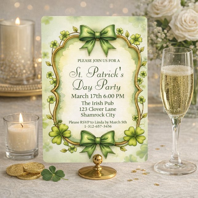 Customisable Elegant St. Patrick’s Day  Invitation (Creator Uploaded)