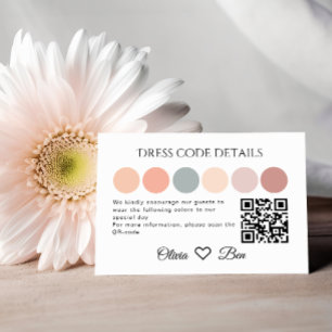 Customisable Elegant Wedding Dress Code Insert 