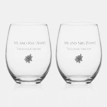 Customisable Elegant Wedding Glass