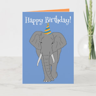 Customisable Elephant Birthday Card